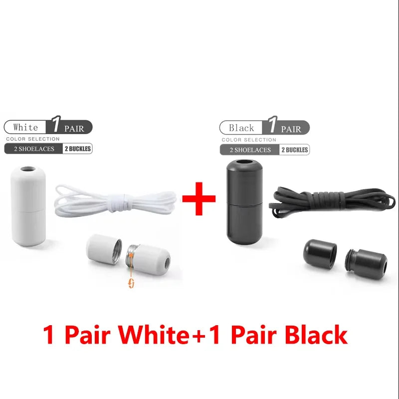Elastic No-Tie Shoelaces - Quick Slip-On Stretch Shoe Laces for Kids & Adults