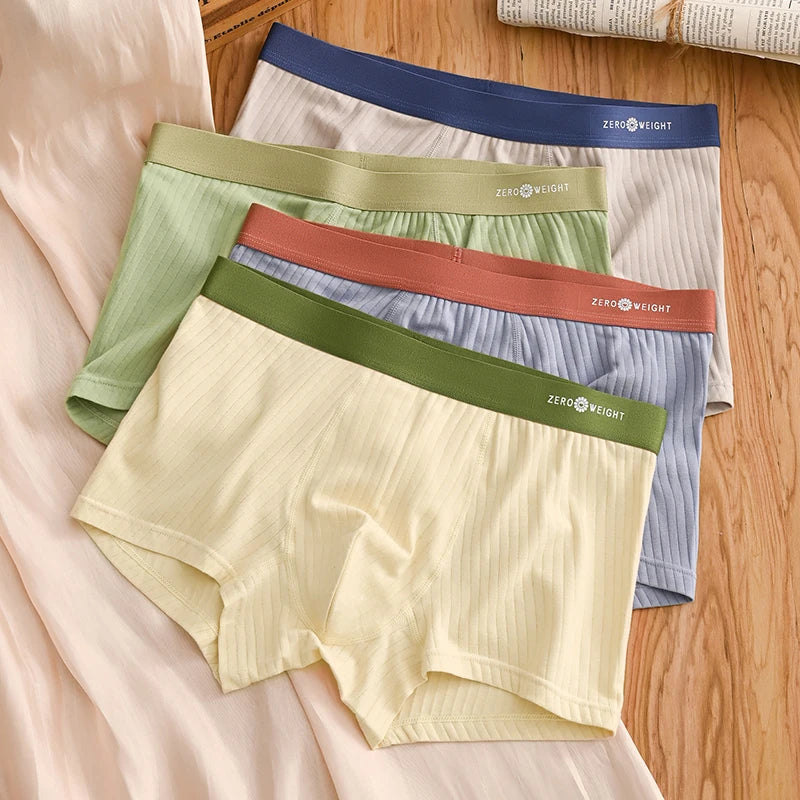 Men’s Cotton Boxer Shorts – Sexy U-Convex Underwear Panties, Comfortable Male Underpants with Free Shipping