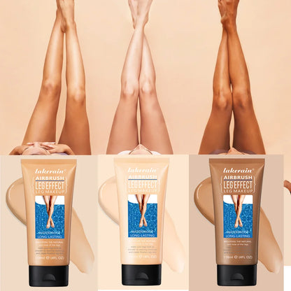 Waterproof Long-Lasting Leg Makeup Lotion — Medium Bronze Body Foundation & Tanning Cream for Even Skin Tone