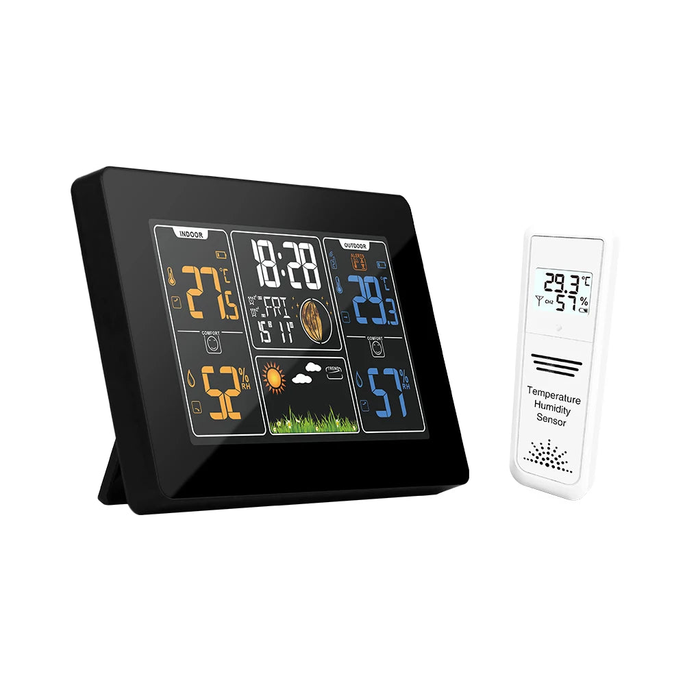 FABISENSE Wireless Weather Station - Indoor & Outdoor Thermometer Hygrometer with Forecast, Barometer, Moon Phase & USB Power
