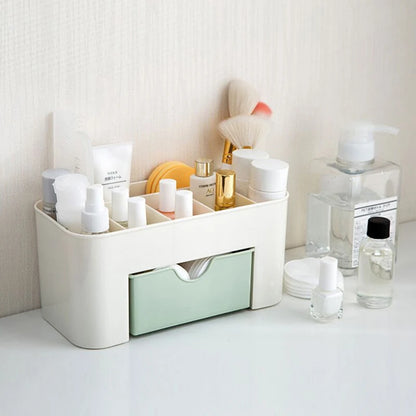Multifunctional Nail & Cosmetic Storage Box - Cotton Swab, Accessories & Jewelry Organizer for Desktop