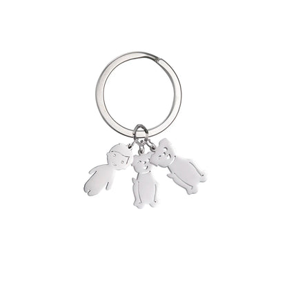 Personalized Kids & Family Keychain – Custom Name Key Chain for Mother’s Day, Couples, Boys, Girls, Pets, Mom, Dad, Baby Gift