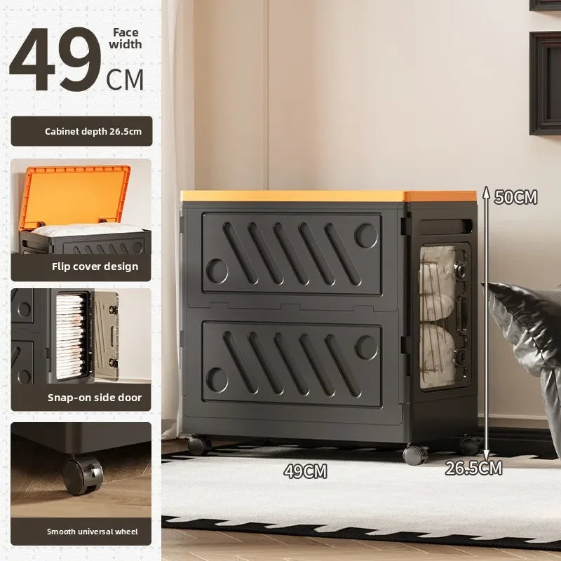 Multi-Functional Storage Box - Removable Flip Lid Organizer for Clothes, Toys & Bedroom Essentials