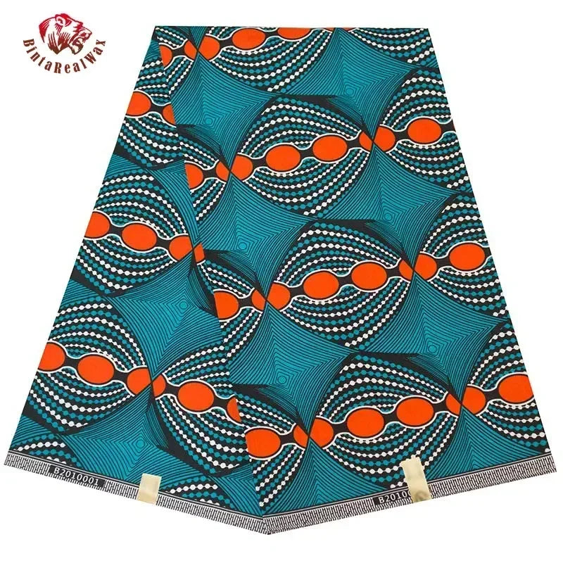 Bintarealwax Ankara Fabric - Wholesale Polyester Sewing Material for Women's Party Dresses FP6390