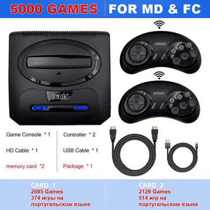 16-Bit Retro Sega MD Game Console – HDMI Output for Sega Mega Drive, Genesis & Dendy Classic Video Game System