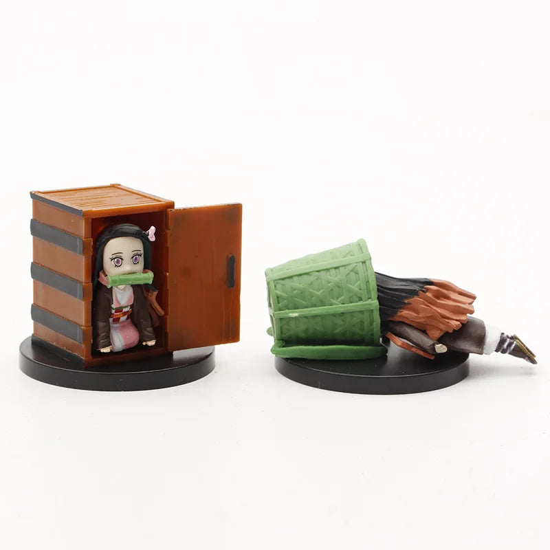 5pcs Anime Demon Slayer Kimetsu no Yaiba Figures – Kamado Nezuko Car, Office & Home Decoration Toy Models