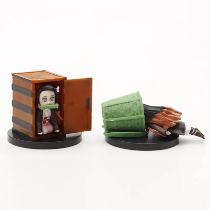 5pcs Anime Demon Slayer Kimetsu no Yaiba Figures – Kamado Nezuko Car, Office & Home Decoration Toy Models
