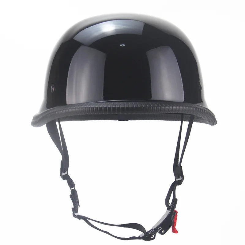 Vintage Motorcycle Cruiser Helmet – Retro Open Face Half Helmet, Germany Safety Helmet for Scooter & Motorcycle