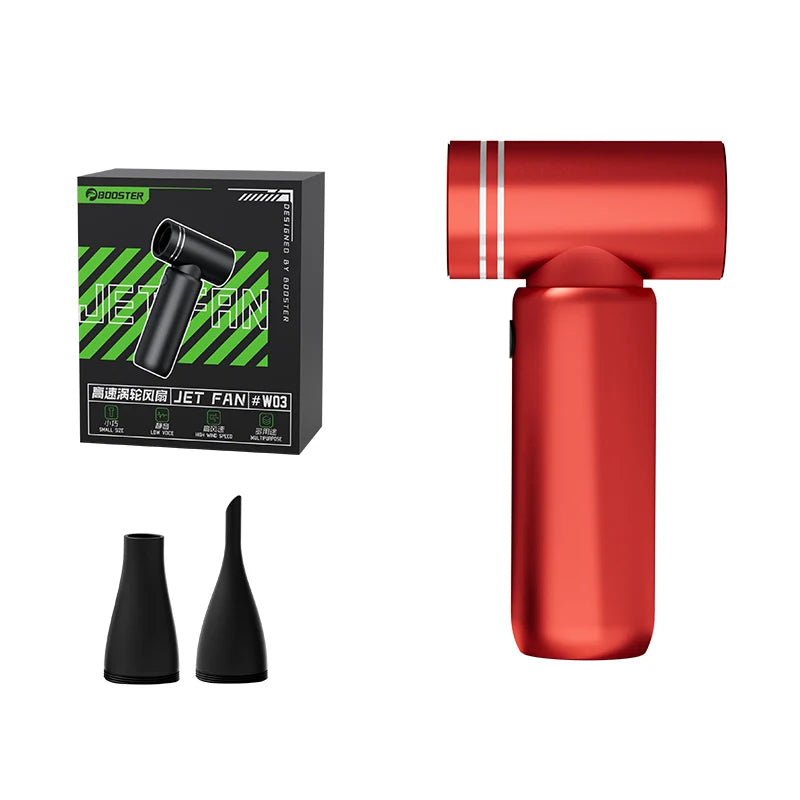 110,000RPM Booster Jet Fan Turbo Mini – Portable Electric Air Blower for Car Cleaning and Air Duster