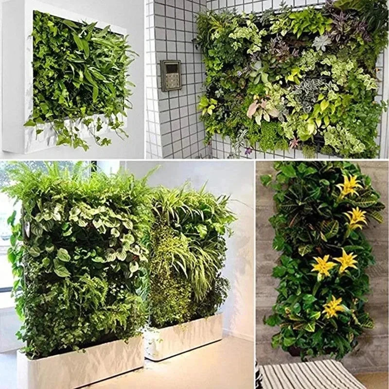 Wall Hanging Planting Bag – Multi-Pocket Vertical Garden Planter for Vegetables, Flowers, and Bonsai