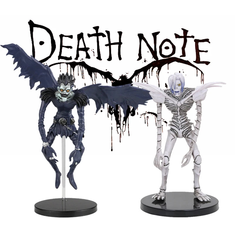 Death Note Ryuk & Rem Figure - 18CM PVC Anime Collectible Model Toy for Desktop Decoration & Halloween Gift