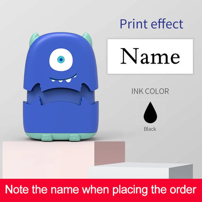 Custom Baby Name Stamp Kit - Reusable Waterproof Ink Stamp for Clothes, School Bags & Personal Items