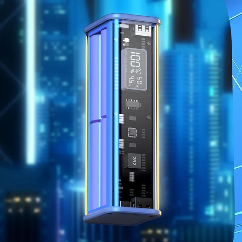 Professional 22.5W DIY Battery Charger Case – PD Fast Charging Box for 8PCS 18650 Polymer 20000mAh Battery