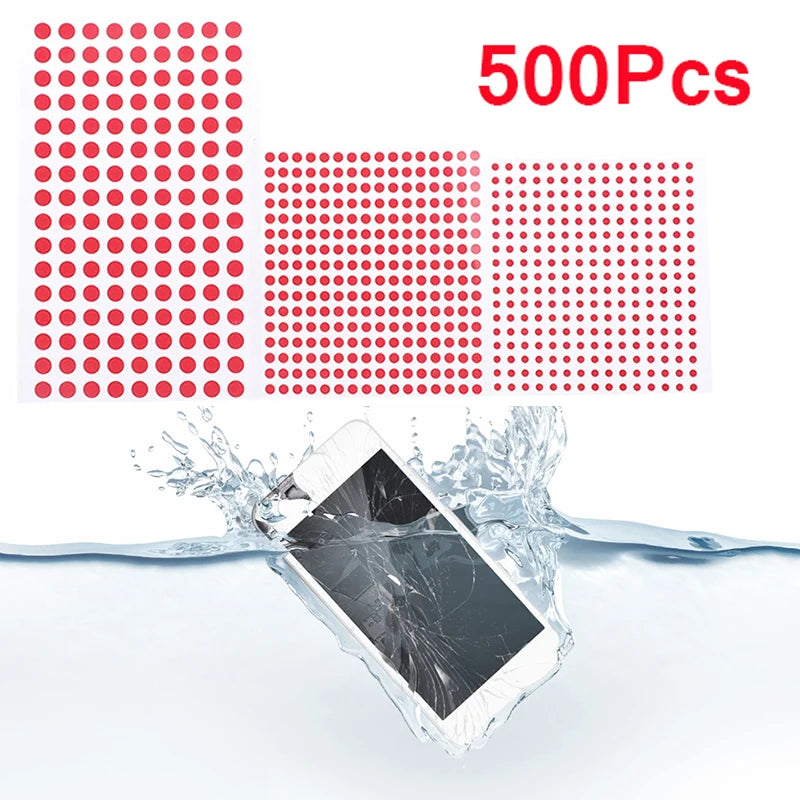 500pcs Water Damage Security Labels — Mobile Phone Warranty Indicator Repair Stickers