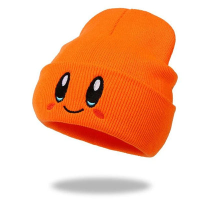 Cute Eye Embroidery Beanie – Trendy Candy Color Knit Hat for Women & Men, Casual Winter Couple Beanies