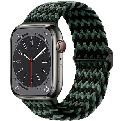 Elastic Braided Solo Loop Apple Watch Band – Adjustable Stretch Strap for Series SE, 5–11 & Ultra 3 (40mm–49mm)