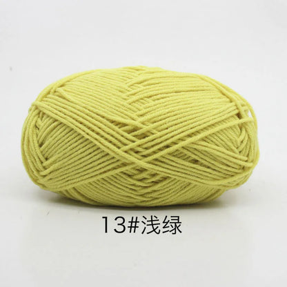 40-50g/Set 4ply Milk Cotton Knitting Yarn – Dyed Lanas for Crochet, Sweaters, Hats & Dolls, Affordable Craft Supplies