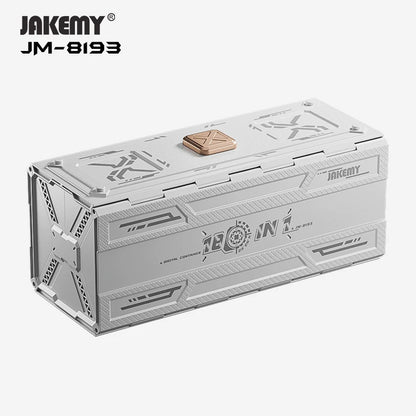JAKEMY JM-8193 180-in-1 Electric Screwdriver Set – Precision Cordless Tool with Magnetic Bits for Phone, Glasses & Electronics Repair