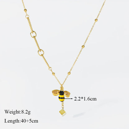 GANEMLY 316L Stainless Steel Water Drop Pendant Necklace – Trendy 18K Gold Plated Women’s Jewelry Gift