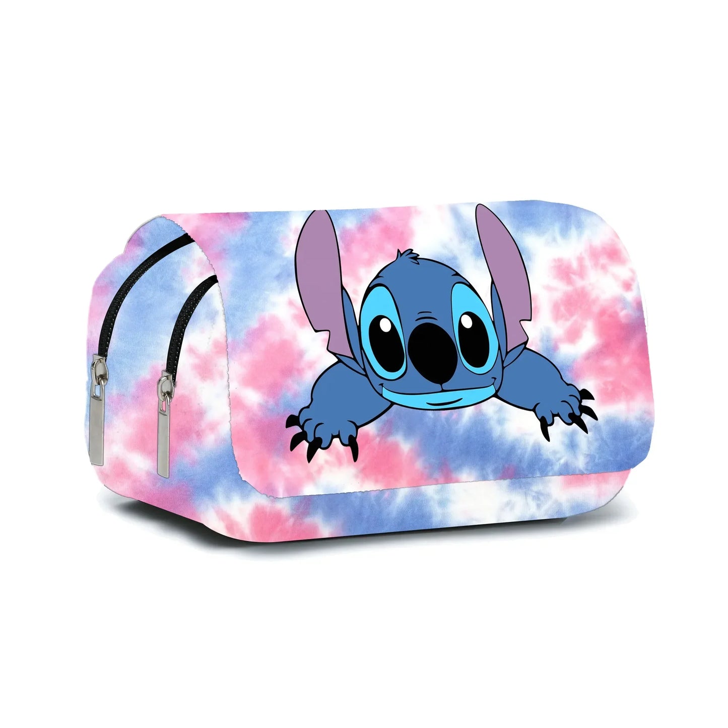 Anime Stitch Fully Printed Flap Pencil Case – Cartoon Stationery Bag for Primary & Secondary Students