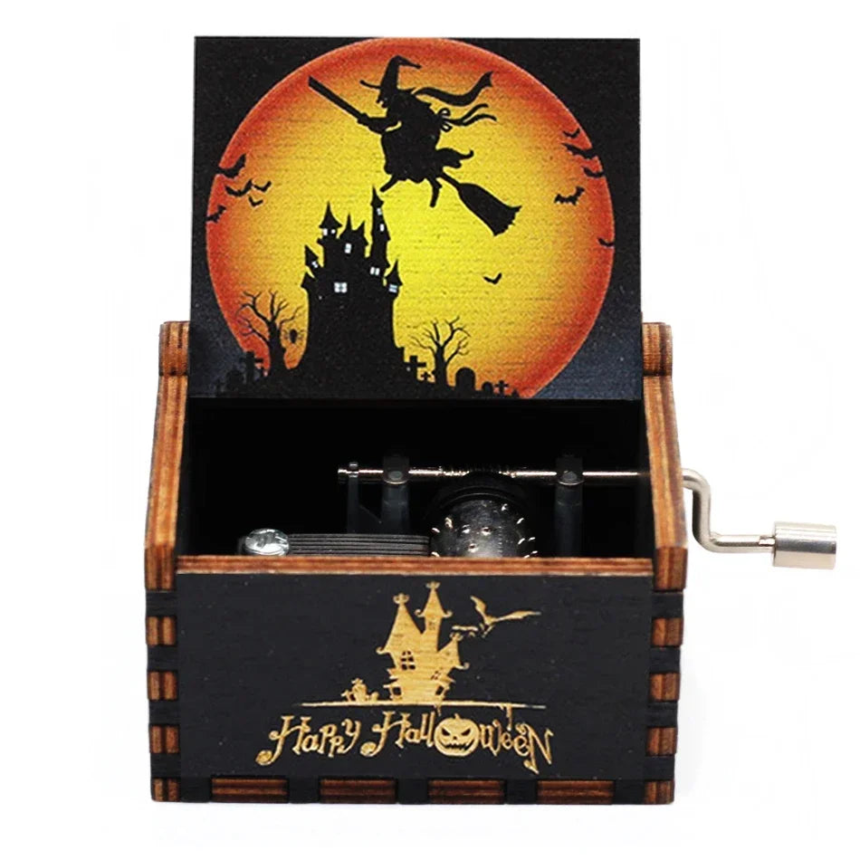 The Nightmare Before Christmas Music Box - Vintage Wooden Hand-Crank Musical Gift