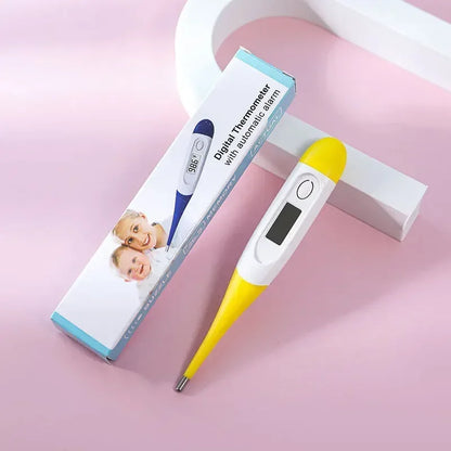 Electronic Digital Thermometer Soft Tip for Home First Aid—Oral & Armpit Temperature Measurement for Babies & Adults