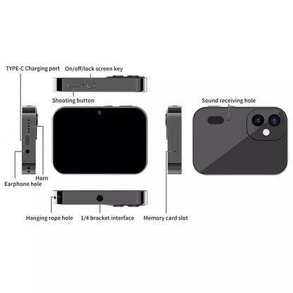 New 4K Digital Camera – Night Vision, Triple Lens, 3-Inch HD Touch Screen, 64MP, OTG Transmission, 3600mAh Battery