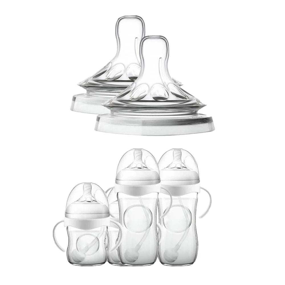 Silicone Baby Bottle Nipple - 5.5cm Wide Mouth Natural Shape, Soft & Easy-Clean Feeding Accessory