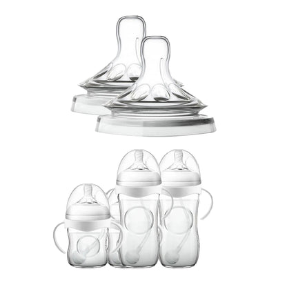 Silicone Baby Bottle Nipple - 5.5cm Wide Mouth Natural Shape, Soft & Easy-Clean Feeding Accessory