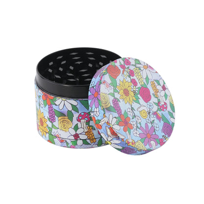 2" Orange Daisy Flower Metal Herb Grinder – Portable Spice & Herb Crusher