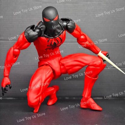 Original Mess Toys Spider Figure – Black Suit & Scarlet Spider Kaine Parker Action Figure