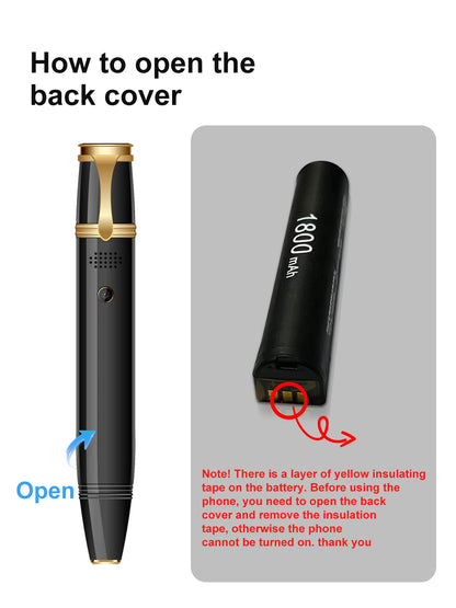 SERVO BM111 3-in-1 Magic Voice Pen Phone – Portable Dual SIM Mobile, Bluetooth Dial Recorder, and Original Telephone Device