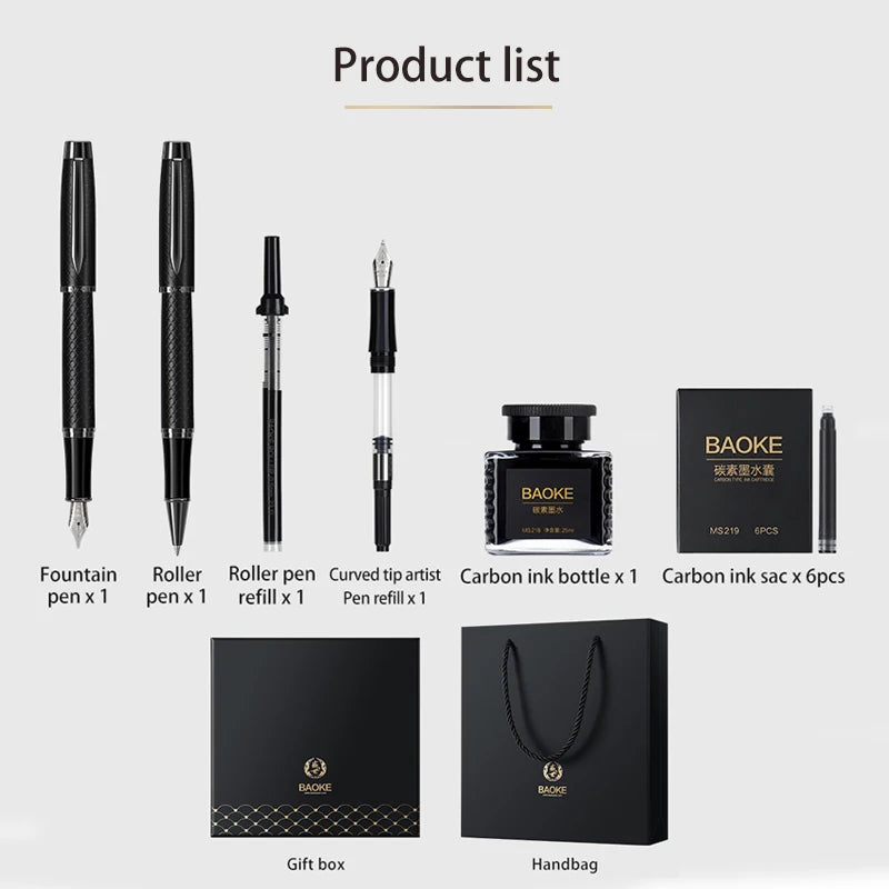 BAOKE T18 Luxury Fountain Pen & Roller Pen Set – Exquisite Gift Set