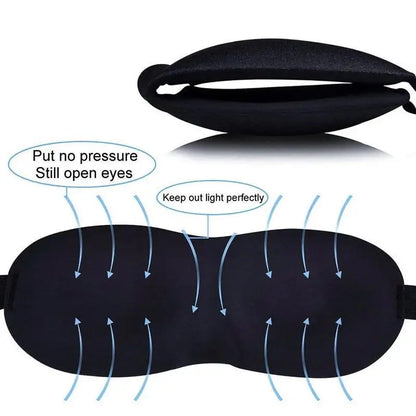 3D Sleeping Eye Mask – Soft Padded Travel Blindfold for Rest, Relaxation & Eye Comfort