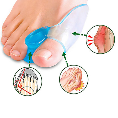 Silicone Toe Separator & Finger Protector – Gel Orthopedic Bunion, Hallux Valgus Corrector, Pedicure Spacer for Feet Care