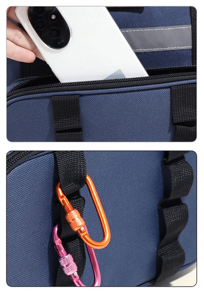 40L Thermal Food Carrier Bag – Large Insulated Cooler Tote with Zipper, Portable Leakproof Picnic Bag for Camping and Beach