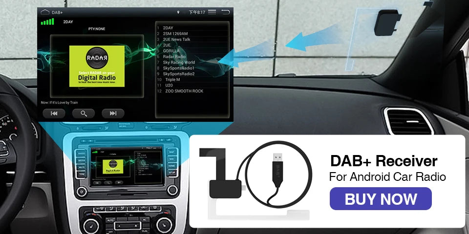 GRANDnavi Android 13 Car Radio GPS - 2Din Multimedia Player for VW, Skoda Octavia, Golf 5/6, Passat B6, Polo, Jetta