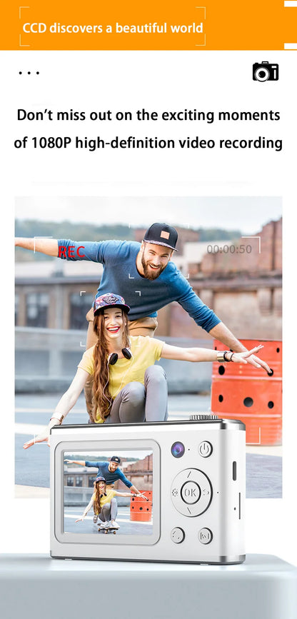 Xiaomi 64MP Digital Camera – HD Dual Lens with Zoom, Auto Focus, Smart Fill Light, Perfect for All Ages
