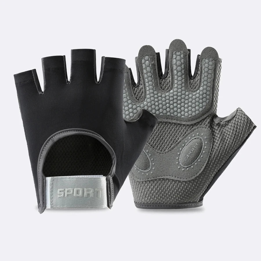 Unisex Sports & Fitness Gloves – Semi-Finger, Breathable, for Training, Kettlebells, Cycling & Wrist Support