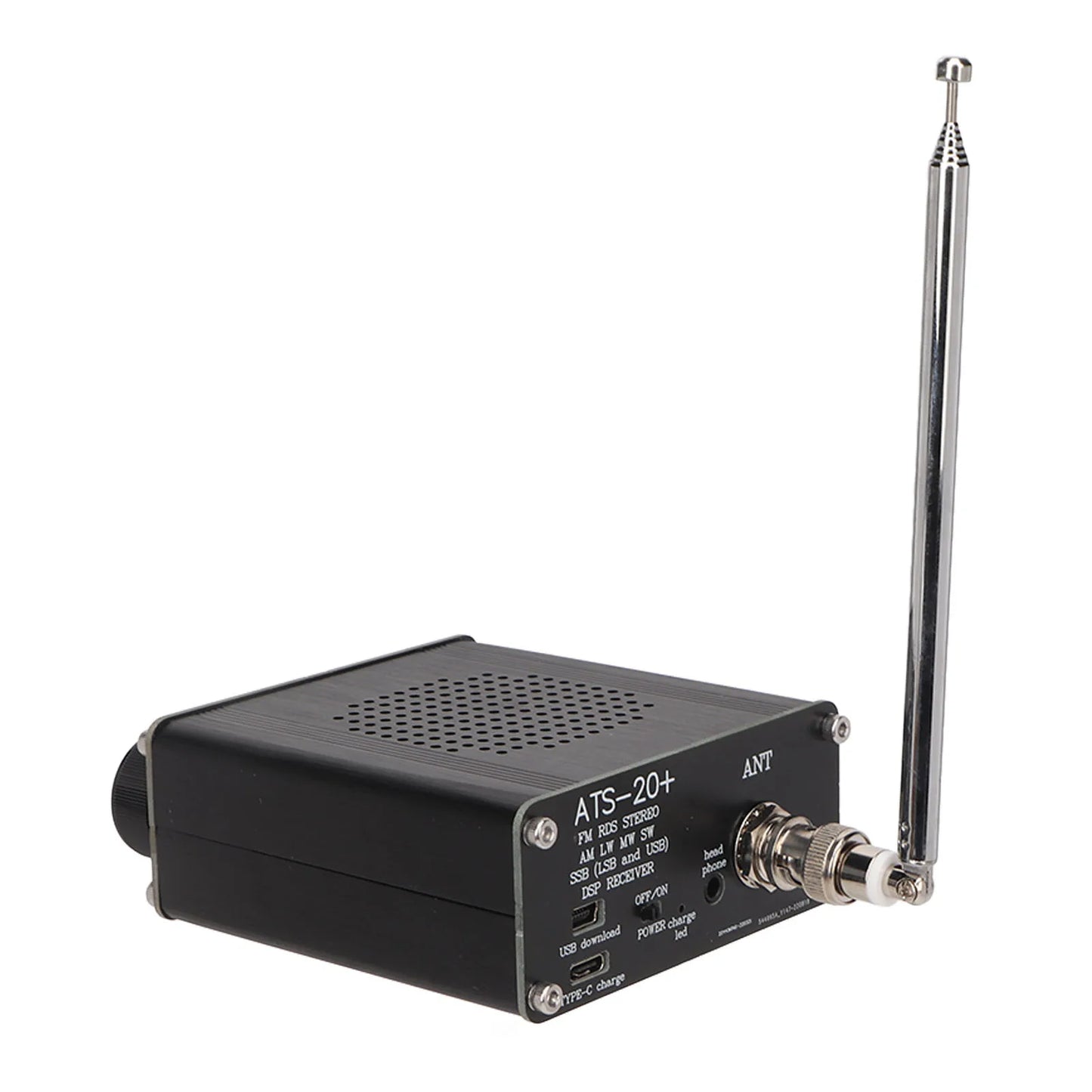 ATS-20+ Portable World Band Radio Receiver – Easy-to-Read Digital Display, Lightweight for Home & Outdoor Camping