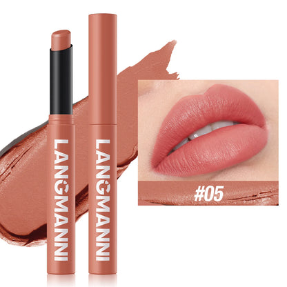 12-Color Matte Lipstick Pencil – Waterproof, Long-Lasting Non-Stick Lip Stain Tint Nude Makeup Pen