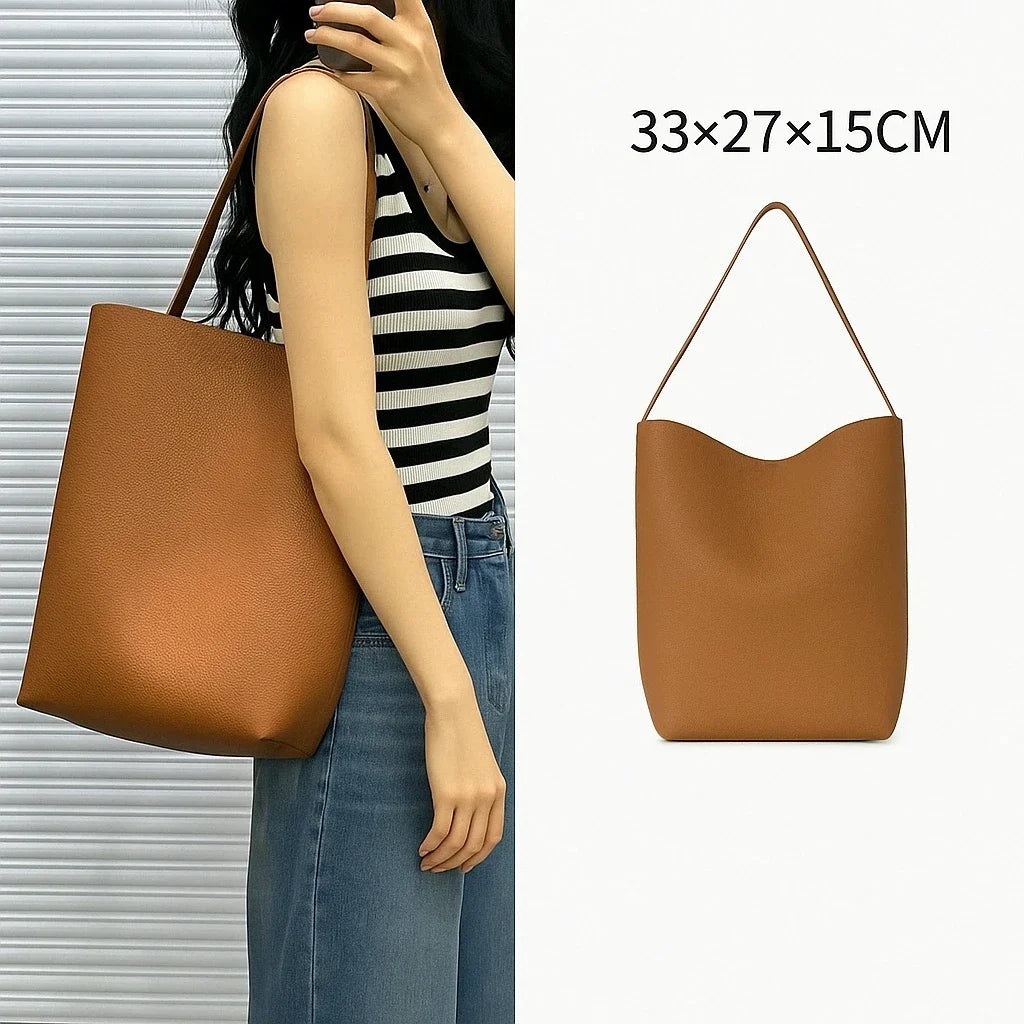 Women’s Simple Tote Bag — Fashion Satchel Sling Shoulder Bag, Large-Capacity Bucket Handbag for Shopping & Outdoor Use