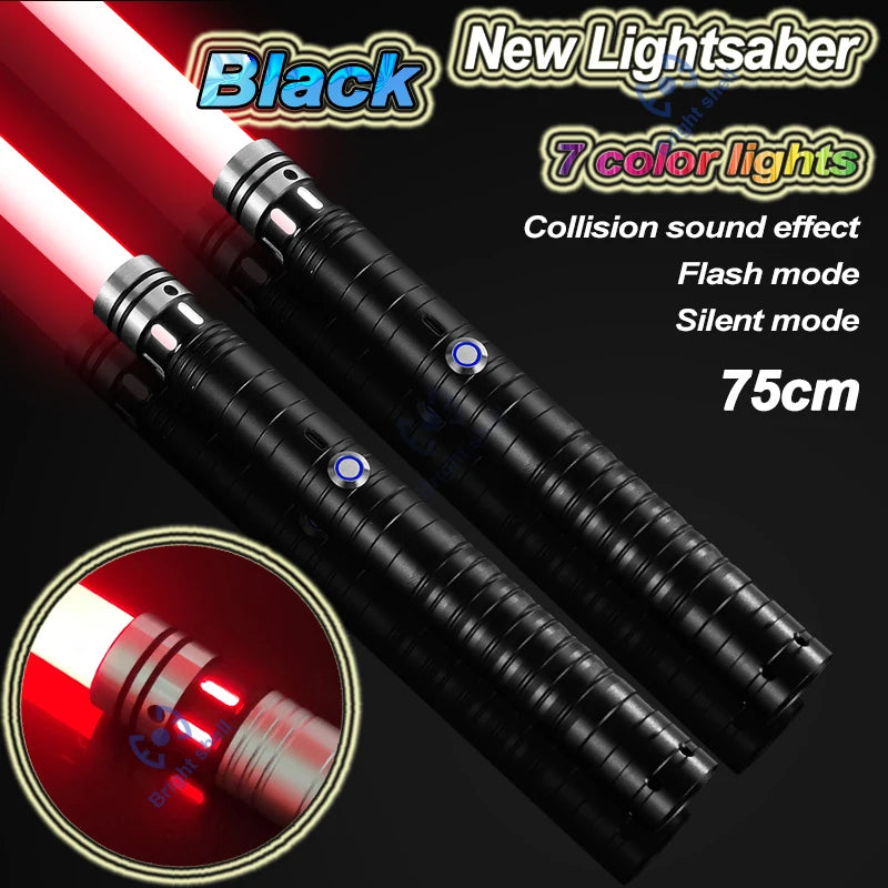 RGB Metal Lightsaber Toy – 15-Color Changing Laser Sword with Sound Effects, Force FX Jedi Blaster Gift for Kids