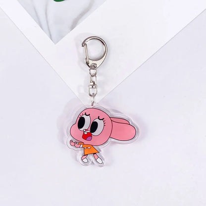 The Amazing World of Gumball Keychain — Cute Anime Acrylic Bag Charm & Backpack Pendant, Perfect Gift for Fans