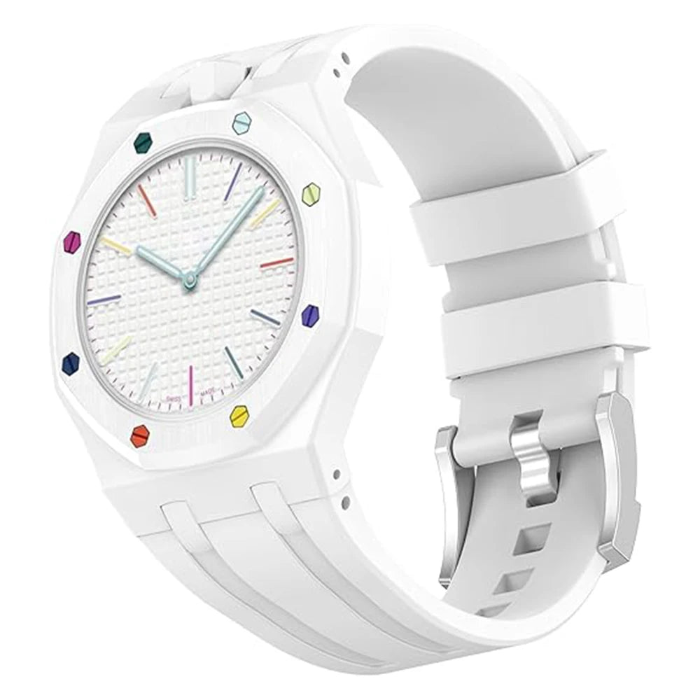 PC Watch Case & Silicone Strap - Wristwatch Modification Accessories for Swatch & AP Royal Oak Style Watches