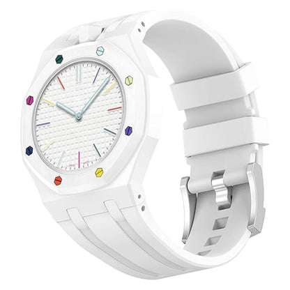 PC Watch Case & Silicone Strap - Wristwatch Modification Accessories for Swatch & AP Royal Oak Style Watches