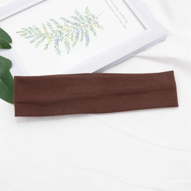 Elastic Cotton Fashion Headband – Unisex Stretch Hair Band for Yoga, Running, Fitness & Makeup Hair Accessories