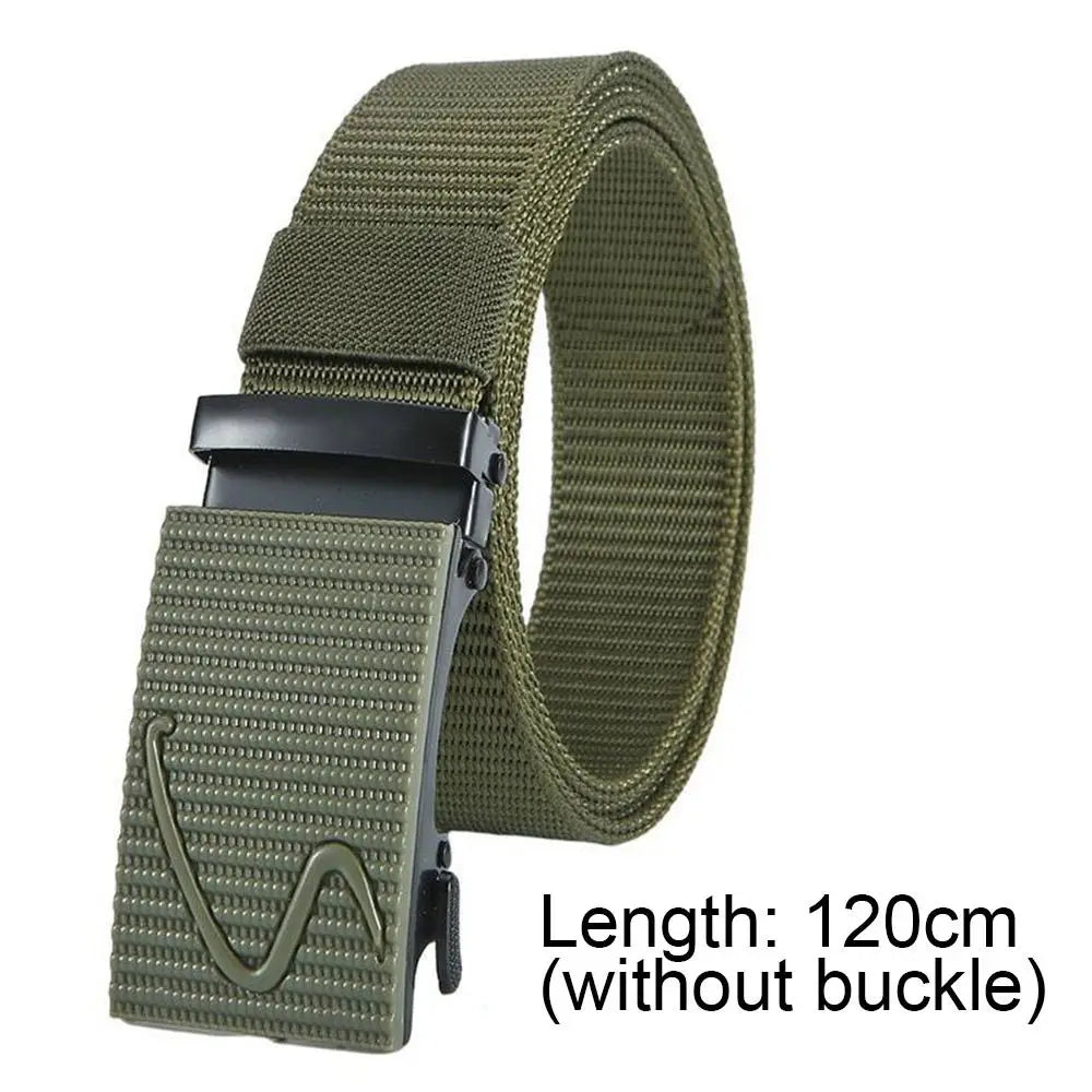 Men's Casual Cowboy Nylon Belt – Breathable Tactical Waistbelt with Alloy Buckle for Outdoor Accessories