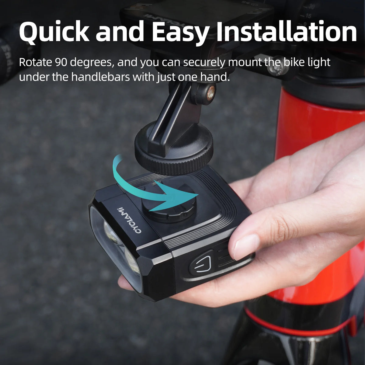 CYCLAMI CYC1100 Bike Headlight - 1100 Lumens Cut-Off Beam Bicycle Light with 2000mAh Battery for Road and MTB Cycling