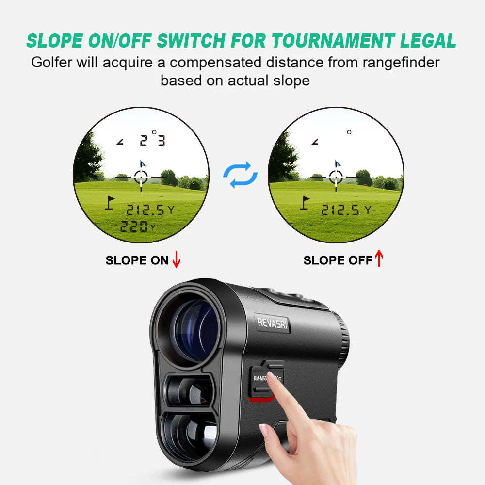 REVASRI Golf Laser Rangefinder – 600M Telescope with Flag-Lock, Slope Pin Distance Meter, 1000M Camouflage Hunting Monocular
